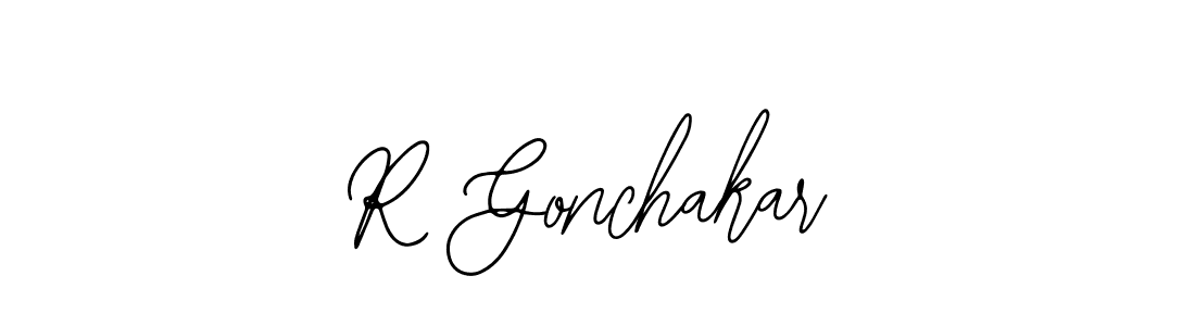 Use a signature maker to create a handwritten signature online. With this signature software, you can design (Bearetta-2O07w) your own signature for name R Gonchakar. R Gonchakar signature style 12 images and pictures png