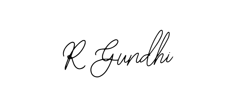 The best way (Bearetta-2O07w) to make a short signature is to pick only two or three words in your name. The name R Gundhi include a total of six letters. For converting this name. R Gundhi signature style 12 images and pictures png