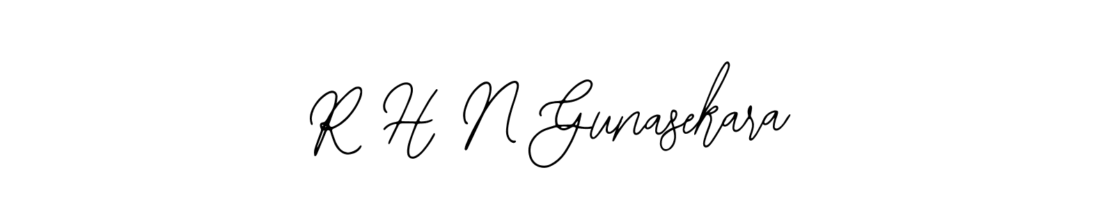 Also You can easily find your signature by using the search form. We will create R H N Gunasekara name handwritten signature images for you free of cost using Bearetta-2O07w sign style. R H N Gunasekara signature style 12 images and pictures png