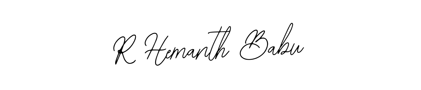 Use a signature maker to create a handwritten signature online. With this signature software, you can design (Bearetta-2O07w) your own signature for name R Hemanth Babu. R Hemanth Babu signature style 12 images and pictures png