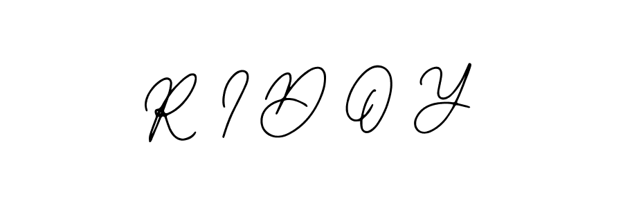 Use a signature maker to create a handwritten signature online. With this signature software, you can design (Bearetta-2O07w) your own signature for name R I D O Y. R I D O Y signature style 12 images and pictures png
