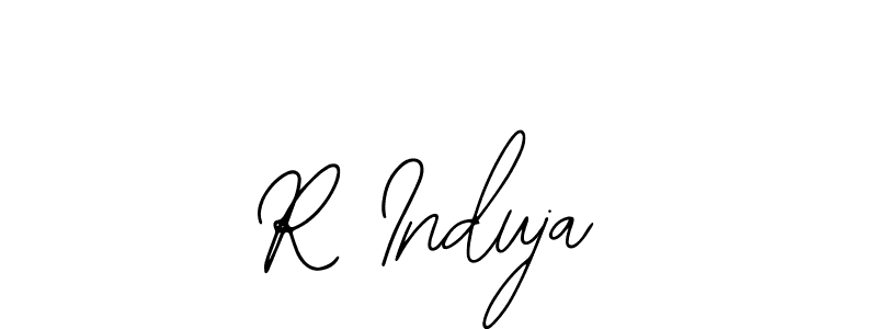 You should practise on your own different ways (Bearetta-2O07w) to write your name (R Induja) in signature. don't let someone else do it for you. R Induja signature style 12 images and pictures png