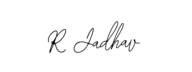 The best way (Bearetta-2O07w) to make a short signature is to pick only two or three words in your name. The name R Jadhav include a total of six letters. For converting this name. R Jadhav signature style 12 images and pictures png