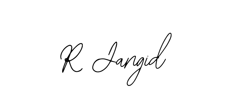 Similarly Bearetta-2O07w is the best handwritten signature design. Signature creator online .You can use it as an online autograph creator for name R Jangid. R Jangid signature style 12 images and pictures png