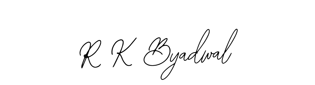 You should practise on your own different ways (Bearetta-2O07w) to write your name (R K Byadwal) in signature. don't let someone else do it for you. R K Byadwal signature style 12 images and pictures png