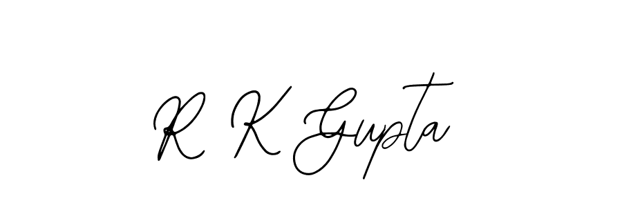 You should practise on your own different ways (Bearetta-2O07w) to write your name (R K Gupta) in signature. don't let someone else do it for you. R K Gupta signature style 12 images and pictures png