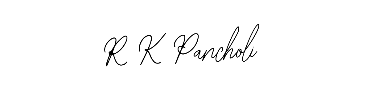 Use a signature maker to create a handwritten signature online. With this signature software, you can design (Bearetta-2O07w) your own signature for name R K Pancholi. R K Pancholi signature style 12 images and pictures png