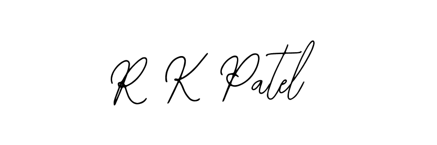 if you are searching for the best signature style for your name R K Patel. so please give up your signature search. here we have designed multiple signature styles  using Bearetta-2O07w. R K Patel signature style 12 images and pictures png