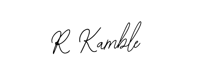 How to make R Kamble name signature. Use Bearetta-2O07w style for creating short signs online. This is the latest handwritten sign. R Kamble signature style 12 images and pictures png