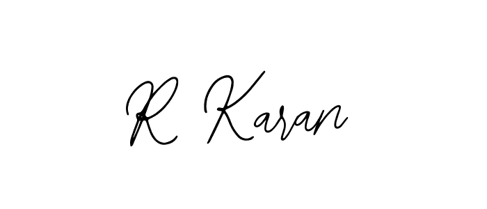 You should practise on your own different ways (Bearetta-2O07w) to write your name (R Karan) in signature. don't let someone else do it for you. R Karan signature style 12 images and pictures png