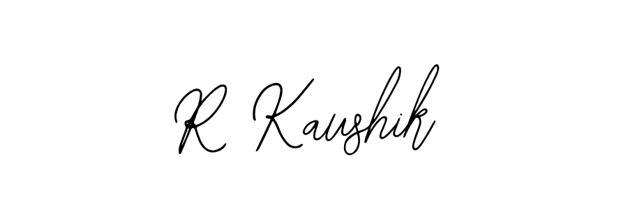 Design your own signature with our free online signature maker. With this signature software, you can create a handwritten (Bearetta-2O07w) signature for name R Kaushik. R Kaushik signature style 12 images and pictures png