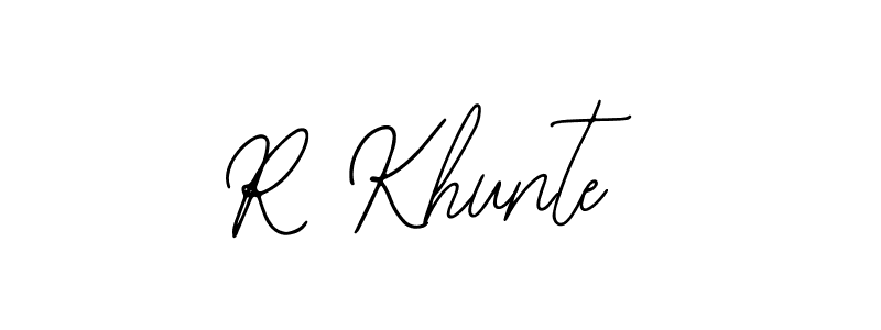 Bearetta-2O07w is a professional signature style that is perfect for those who want to add a touch of class to their signature. It is also a great choice for those who want to make their signature more unique. Get R Khunte name to fancy signature for free. R Khunte signature style 12 images and pictures png