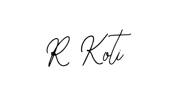 Design your own signature with our free online signature maker. With this signature software, you can create a handwritten (Bearetta-2O07w) signature for name R Koti. R Koti signature style 12 images and pictures png