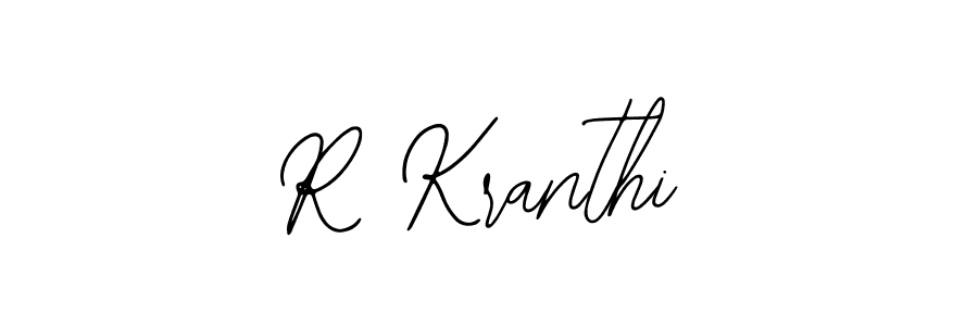 Use a signature maker to create a handwritten signature online. With this signature software, you can design (Bearetta-2O07w) your own signature for name R Kranthi. R Kranthi signature style 12 images and pictures png