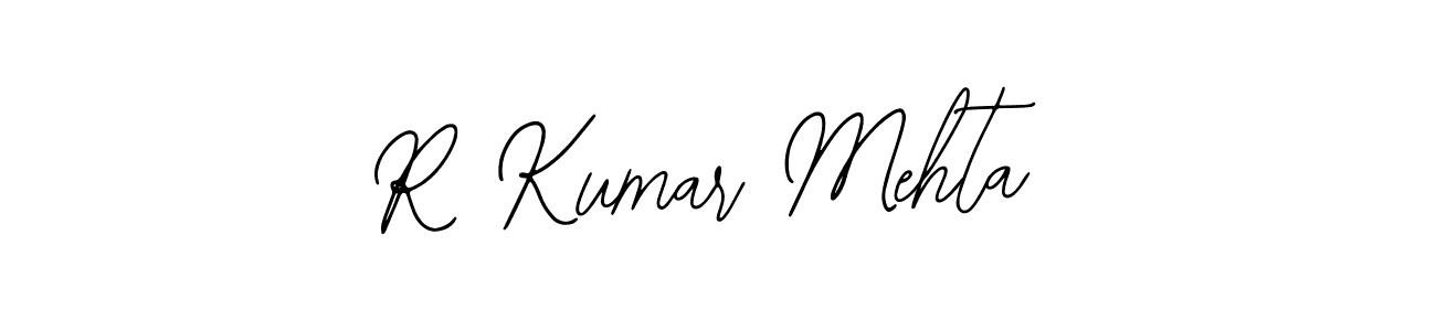 How to make R Kumar Mehta name signature. Use Bearetta-2O07w style for creating short signs online. This is the latest handwritten sign. R Kumar Mehta signature style 12 images and pictures png