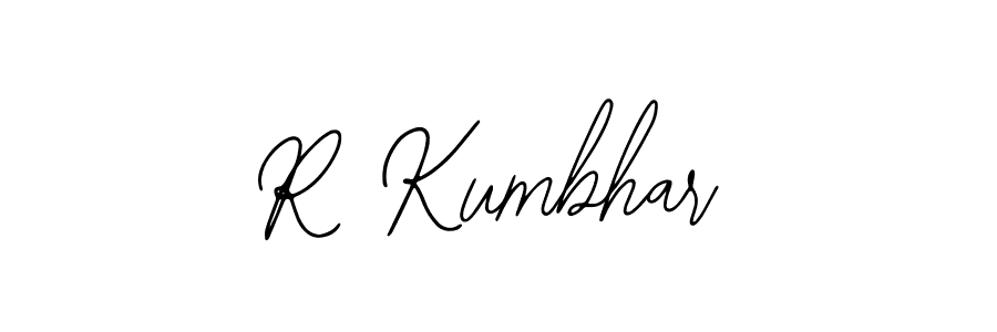 How to make R Kumbhar name signature. Use Bearetta-2O07w style for creating short signs online. This is the latest handwritten sign. R Kumbhar signature style 12 images and pictures png