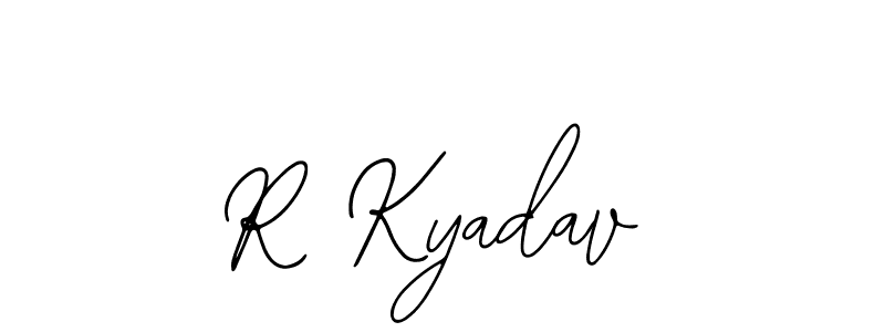 if you are searching for the best signature style for your name R Kyadav. so please give up your signature search. here we have designed multiple signature styles  using Bearetta-2O07w. R Kyadav signature style 12 images and pictures png