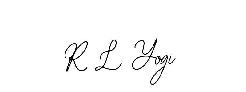 How to make R L Yogi name signature. Use Bearetta-2O07w style for creating short signs online. This is the latest handwritten sign. R L Yogi signature style 12 images and pictures png