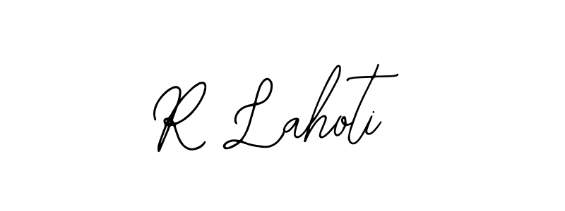 How to make R Lahoti signature? Bearetta-2O07w is a professional autograph style. Create handwritten signature for R Lahoti name. R Lahoti signature style 12 images and pictures png