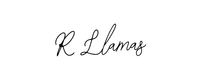 if you are searching for the best signature style for your name R Llamas. so please give up your signature search. here we have designed multiple signature styles  using Bearetta-2O07w. R Llamas signature style 12 images and pictures png