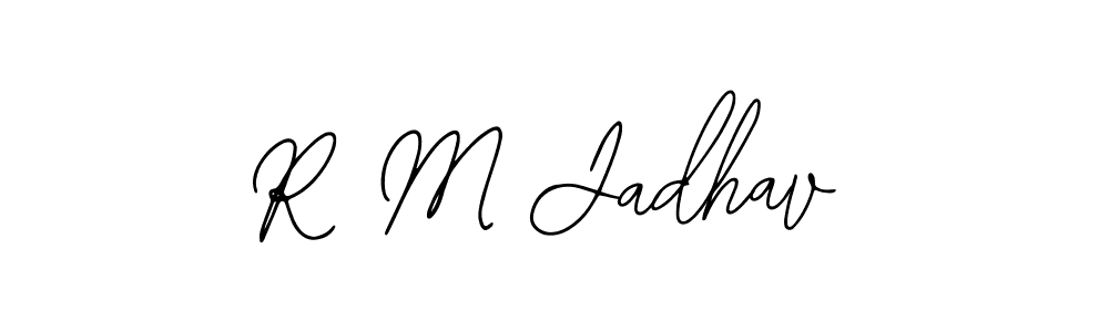 Design your own signature with our free online signature maker. With this signature software, you can create a handwritten (Bearetta-2O07w) signature for name R M Jadhav. R M Jadhav signature style 12 images and pictures png