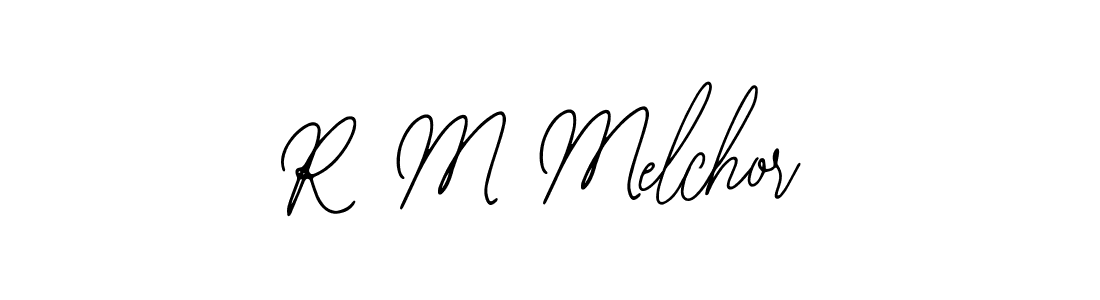 if you are searching for the best signature style for your name R M Melchor. so please give up your signature search. here we have designed multiple signature styles  using Bearetta-2O07w. R M Melchor signature style 12 images and pictures png