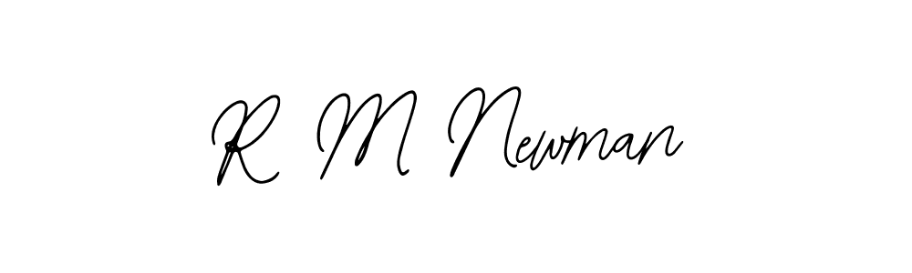 How to make R M Newman name signature. Use Bearetta-2O07w style for creating short signs online. This is the latest handwritten sign. R M Newman signature style 12 images and pictures png