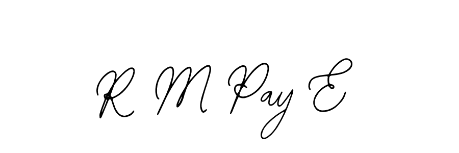The best way (Bearetta-2O07w) to make a short signature is to pick only two or three words in your name. The name R M Pay E include a total of six letters. For converting this name. R M Pay E signature style 12 images and pictures png