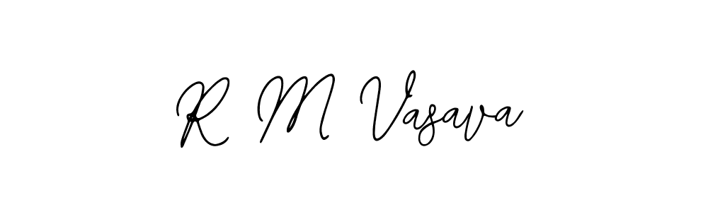 Use a signature maker to create a handwritten signature online. With this signature software, you can design (Bearetta-2O07w) your own signature for name R M Vasava. R M Vasava signature style 12 images and pictures png