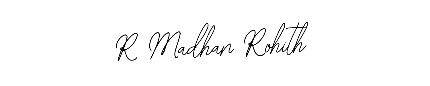 The best way (Bearetta-2O07w) to make a short signature is to pick only two or three words in your name. The name R Madhan Rohith include a total of six letters. For converting this name. R Madhan Rohith signature style 12 images and pictures png