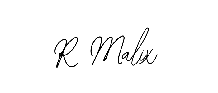 Design your own signature with our free online signature maker. With this signature software, you can create a handwritten (Bearetta-2O07w) signature for name R Malix. R Malix signature style 12 images and pictures png