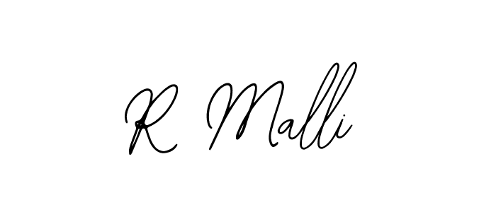 How to make R Malli name signature. Use Bearetta-2O07w style for creating short signs online. This is the latest handwritten sign. R Malli signature style 12 images and pictures png