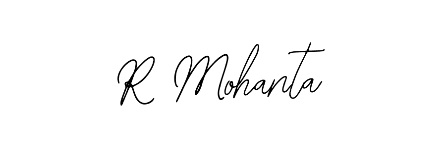 The best way (Bearetta-2O07w) to make a short signature is to pick only two or three words in your name. The name R Mohanta include a total of six letters. For converting this name. R Mohanta signature style 12 images and pictures png