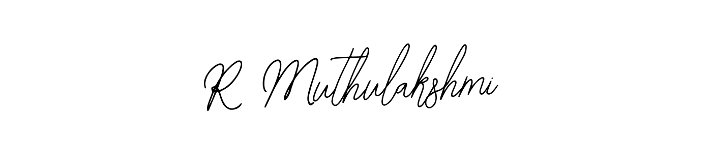 How to make R Muthulakshmi name signature. Use Bearetta-2O07w style for creating short signs online. This is the latest handwritten sign. R Muthulakshmi signature style 12 images and pictures png