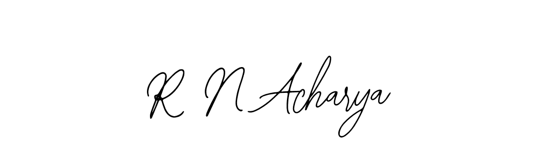 Create a beautiful signature design for name R N Acharya. With this signature (Bearetta-2O07w) fonts, you can make a handwritten signature for free. R N Acharya signature style 12 images and pictures png