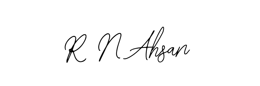 Also we have R N Ahsan name is the best signature style. Create professional handwritten signature collection using Bearetta-2O07w autograph style. R N Ahsan signature style 12 images and pictures png