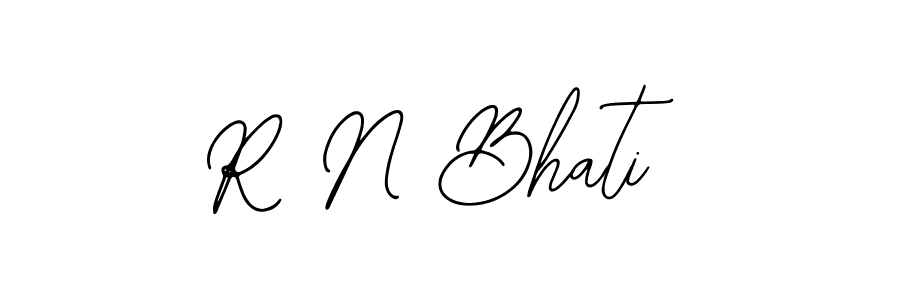 if you are searching for the best signature style for your name R N Bhati. so please give up your signature search. here we have designed multiple signature styles  using Bearetta-2O07w. R N Bhati signature style 12 images and pictures png