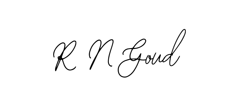 if you are searching for the best signature style for your name R N Goud. so please give up your signature search. here we have designed multiple signature styles  using Bearetta-2O07w. R N Goud signature style 12 images and pictures png