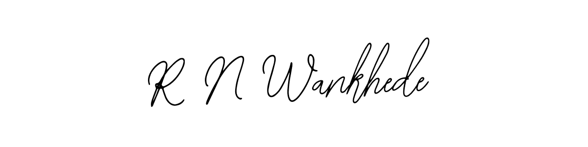 if you are searching for the best signature style for your name R N Wankhede. so please give up your signature search. here we have designed multiple signature styles  using Bearetta-2O07w. R N Wankhede signature style 12 images and pictures png