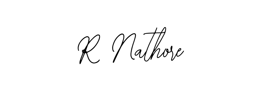 How to make R Nathore name signature. Use Bearetta-2O07w style for creating short signs online. This is the latest handwritten sign. R Nathore signature style 12 images and pictures png