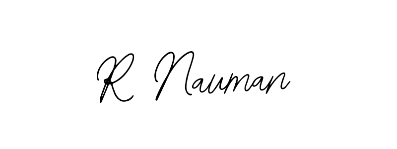How to make R Nauman name signature. Use Bearetta-2O07w style for creating short signs online. This is the latest handwritten sign. R Nauman signature style 12 images and pictures png