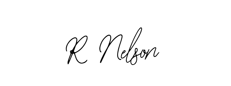 How to make R Nelson name signature. Use Bearetta-2O07w style for creating short signs online. This is the latest handwritten sign. R Nelson signature style 12 images and pictures png