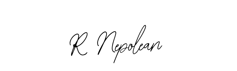 Use a signature maker to create a handwritten signature online. With this signature software, you can design (Bearetta-2O07w) your own signature for name R Nepolean. R Nepolean signature style 12 images and pictures png