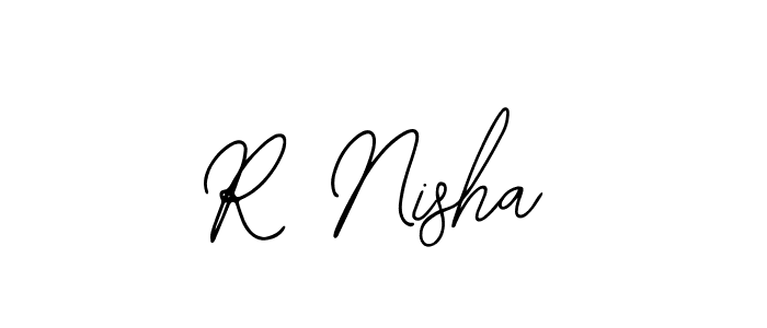 Also You can easily find your signature by using the search form. We will create R Nisha name handwritten signature images for you free of cost using Bearetta-2O07w sign style. R Nisha signature style 12 images and pictures png