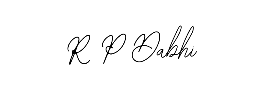 Use a signature maker to create a handwritten signature online. With this signature software, you can design (Bearetta-2O07w) your own signature for name R P Dabhi. R P Dabhi signature style 12 images and pictures png