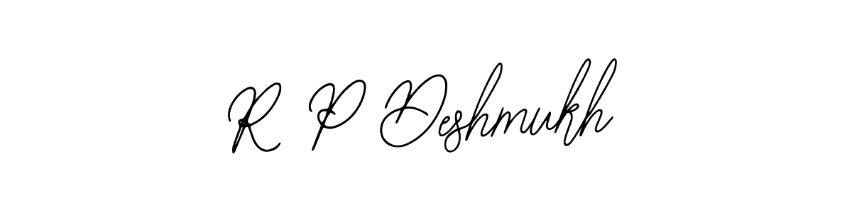 The best way (Bearetta-2O07w) to make a short signature is to pick only two or three words in your name. The name R P Deshmukh include a total of six letters. For converting this name. R P Deshmukh signature style 12 images and pictures png