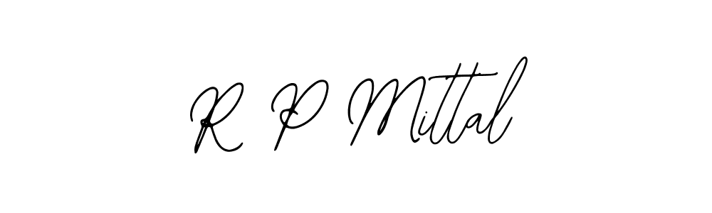 How to make R P Mittal name signature. Use Bearetta-2O07w style for creating short signs online. This is the latest handwritten sign. R P Mittal signature style 12 images and pictures png