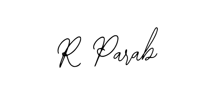 Similarly Bearetta-2O07w is the best handwritten signature design. Signature creator online .You can use it as an online autograph creator for name R Parab. R Parab signature style 12 images and pictures png