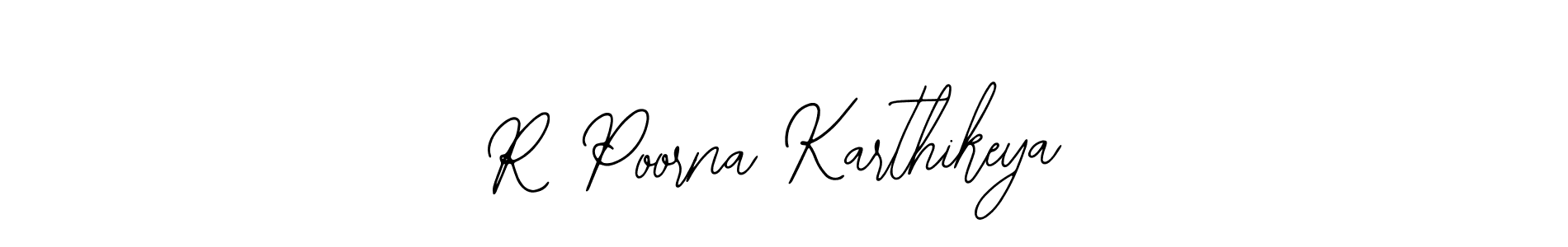 It looks lik you need a new signature style for name R Poorna Karthikeya. Design unique handwritten (Bearetta-2O07w) signature with our free signature maker in just a few clicks. R Poorna Karthikeya signature style 12 images and pictures png