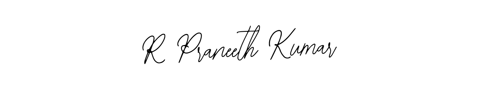 Use a signature maker to create a handwritten signature online. With this signature software, you can design (Bearetta-2O07w) your own signature for name R Praneeth Kumar. R Praneeth Kumar signature style 12 images and pictures png